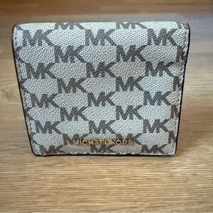 Michael Kors Signature Brown and Cream Wallet